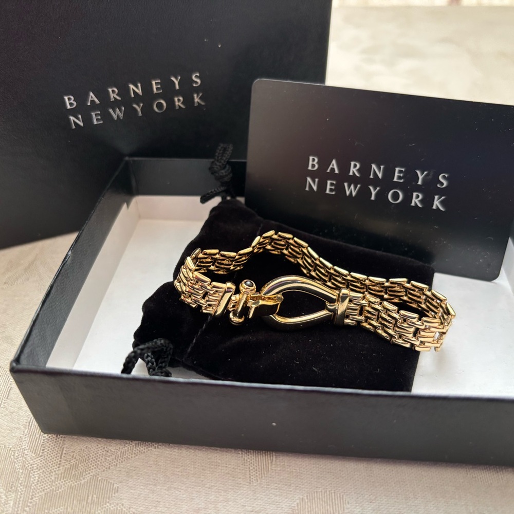 🆕 Barneys NY Panther Link Horsebit Bangle 😍 - Picture 2 of 9